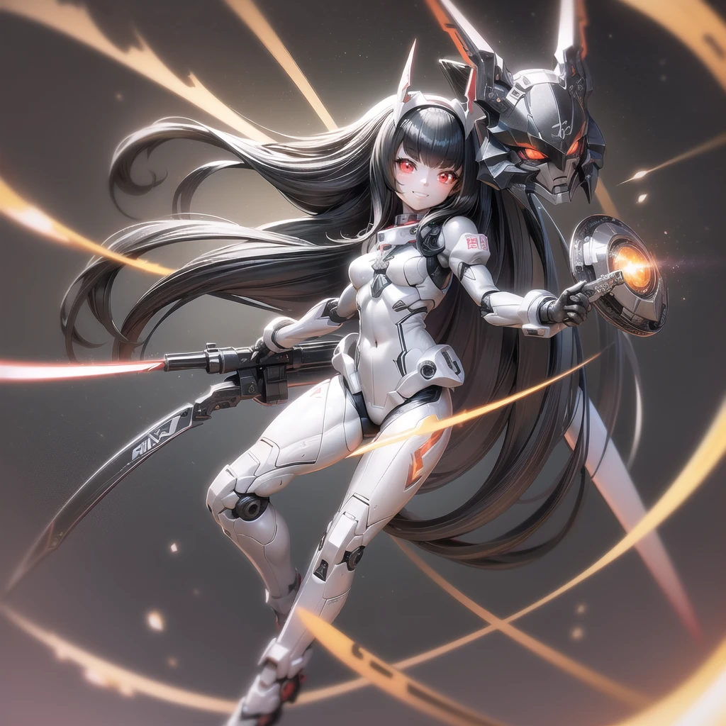 anime girl with a gun and a chain, biomechanical oppai, lucio as a woman, cyborg merchant girl, android heroine, mechanized valkyrie girl, katana zero video game character, like lady mechanika, official character art, konachan, makoto shinka, holy cyborg necromancer girl, perfect anime cyborg woman, guilty from nikke game