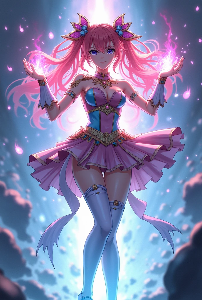Anime drawing of a bound magical girl
