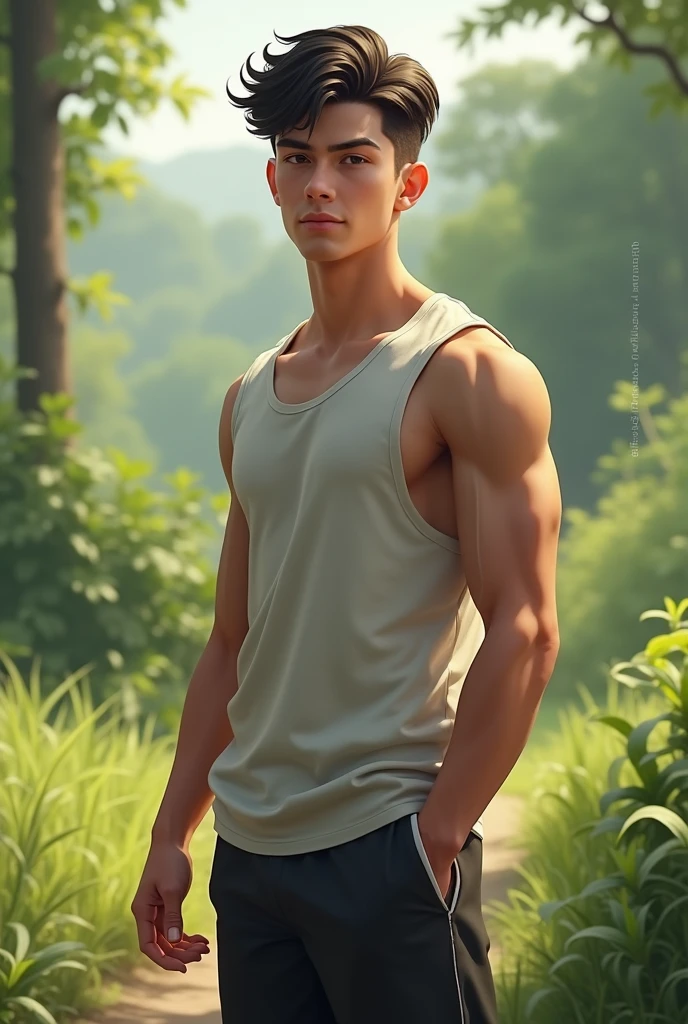 photo, very young teenboy 18 years old, on bike in a forest, male nude, hot worm day, dark light, front vision, hyperealistic photo, perfect penis