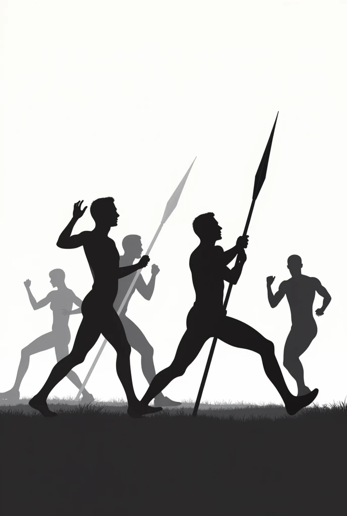 Imagine 6 teenagers ( 4 male and 2 female) running on a field with one of them holding a flag in the hand. Shot type: ultrawide. Angle: side profile. Style: pencil sketch 