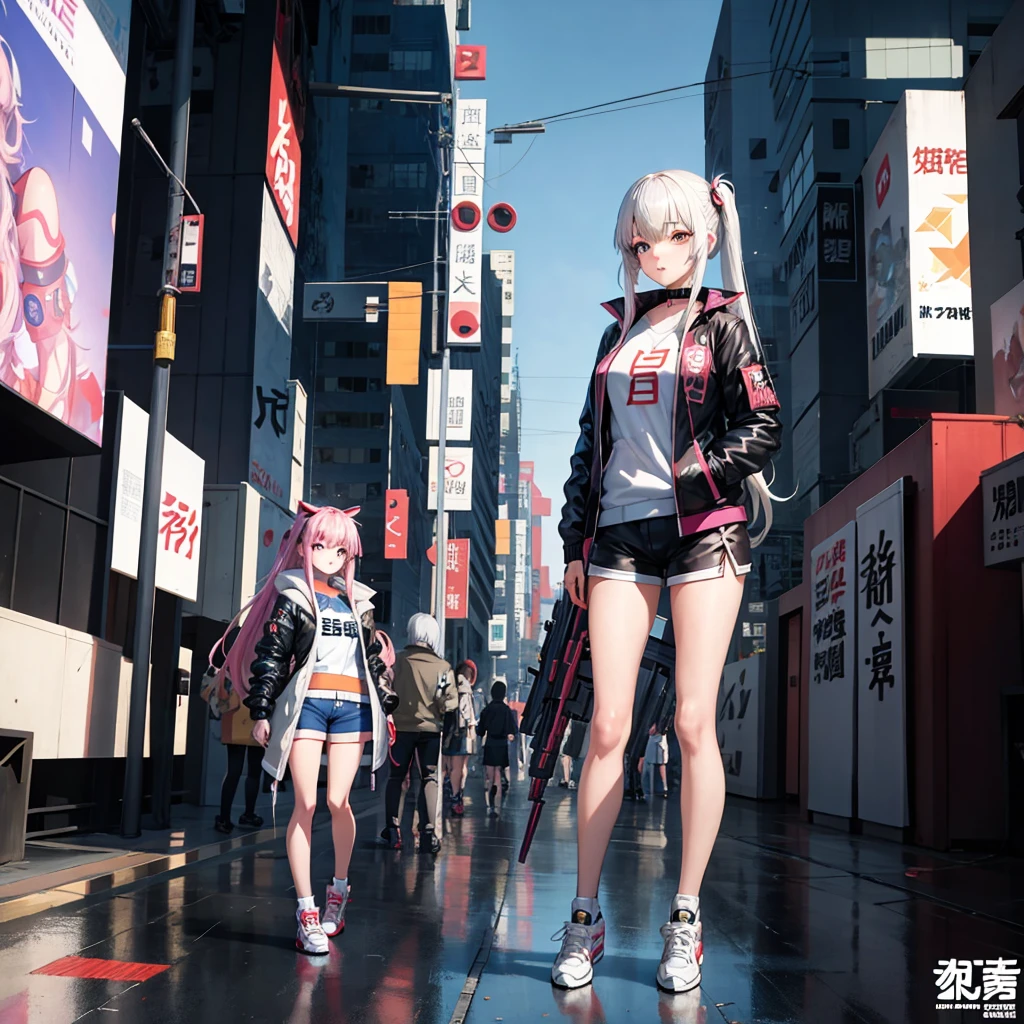 (((SFW, NSFW STILL SHOW, 12 Tiny Girls in a row:1.2, Shibuya Hachiko-mae scramble crossing on Halloween:1.2))), ((masterpiece:1.2, best quality, photorealistic:1.37)), {(Standing Full Body:1.2)|(from below:1.2)}, bandaged full body, (bandaged head and limbs), {((naked bandage))|metallic red nipple stickers}, {((bloody))|blood paste|(Red-stained bandages)}, ((Detailed KAWAII face, Detailed glistening ivory skin)), {Bustling street|Crossroads|(Passerby schoolgirls)| halloween| neon}, {(Childish:1.2|Gigantic Cleavage:1.37|Underboob:1.2)}, {Red leather high collar| random weapons|shotgun|Pikachu hood|random hair colors}, {Floating hair|Strong wind|(((Ass focus)))}, Skirtlift, {(Kissing face to face)|:p|:d|laugh|sparkle|joyful|delighted|Drunk},extremely Detailed,