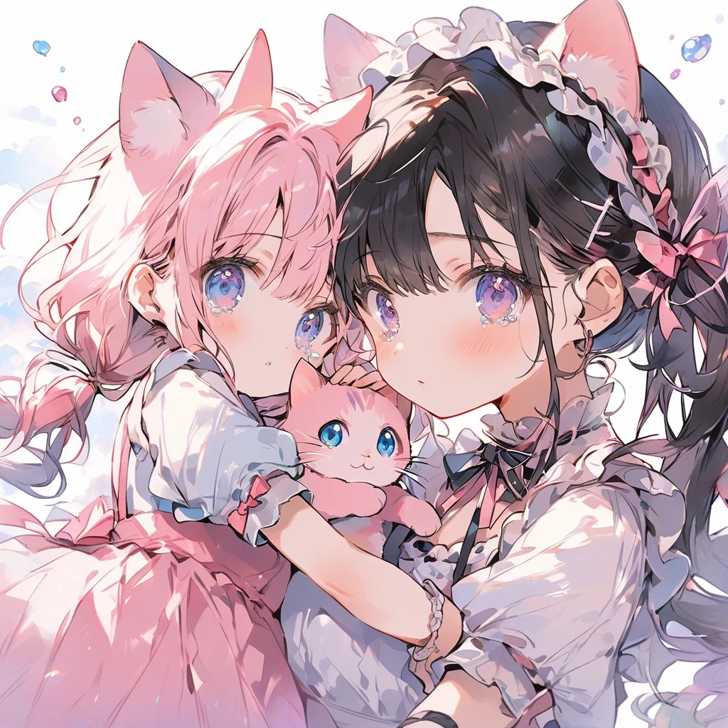 NSFW,((1man with 1woman,ssex)),(supright straddl),hug,from side ,naked man,Perfect body,Perfect hands,One Little Girl,Twin-tailed,Pink Lolita Clothes,Green hair,Striped socks,Whip thighs,blushed face,Pink eyes,Smile with open mouth,Light blue Lolita,White background,Top image quality,Best Quality