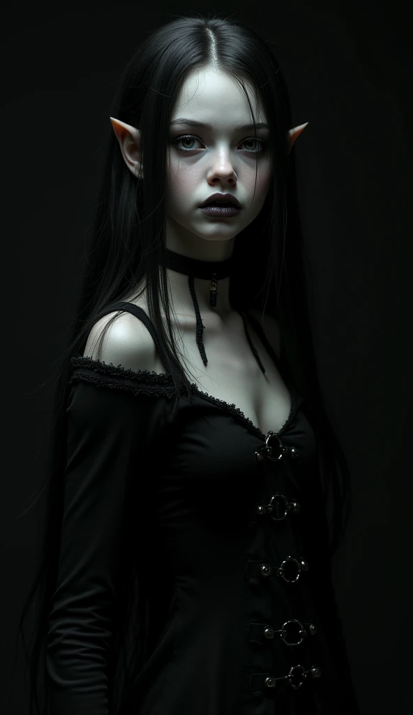 full body view a creepy detailed little bogieman girl, naked, long sharp teeth, dark shadowy eyes, sinister smile, dark mysterious background, dark eerie atmosphere, dramatic chiaroscuro lighting, dark fantasy, gothic, horror, (best quality,4k,8k,highres,masterpiece:1.2),ultra-detailed,(realistic,photorealistic,photo-realistic:1.37)