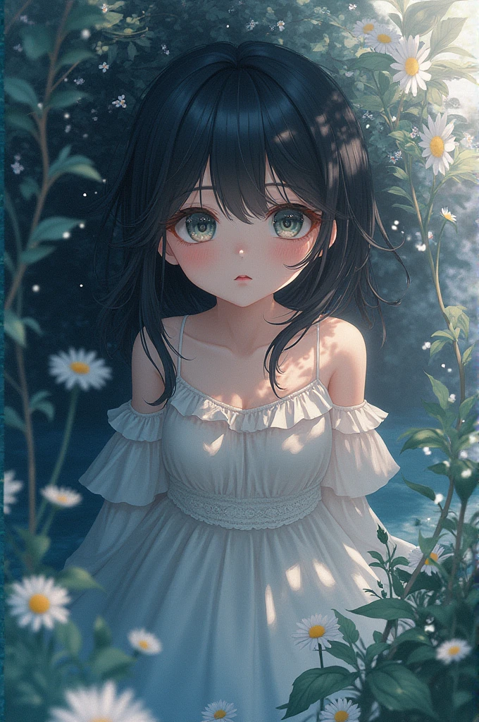 I have two children. 1 girl, 1 boy,forest in summer. character focus