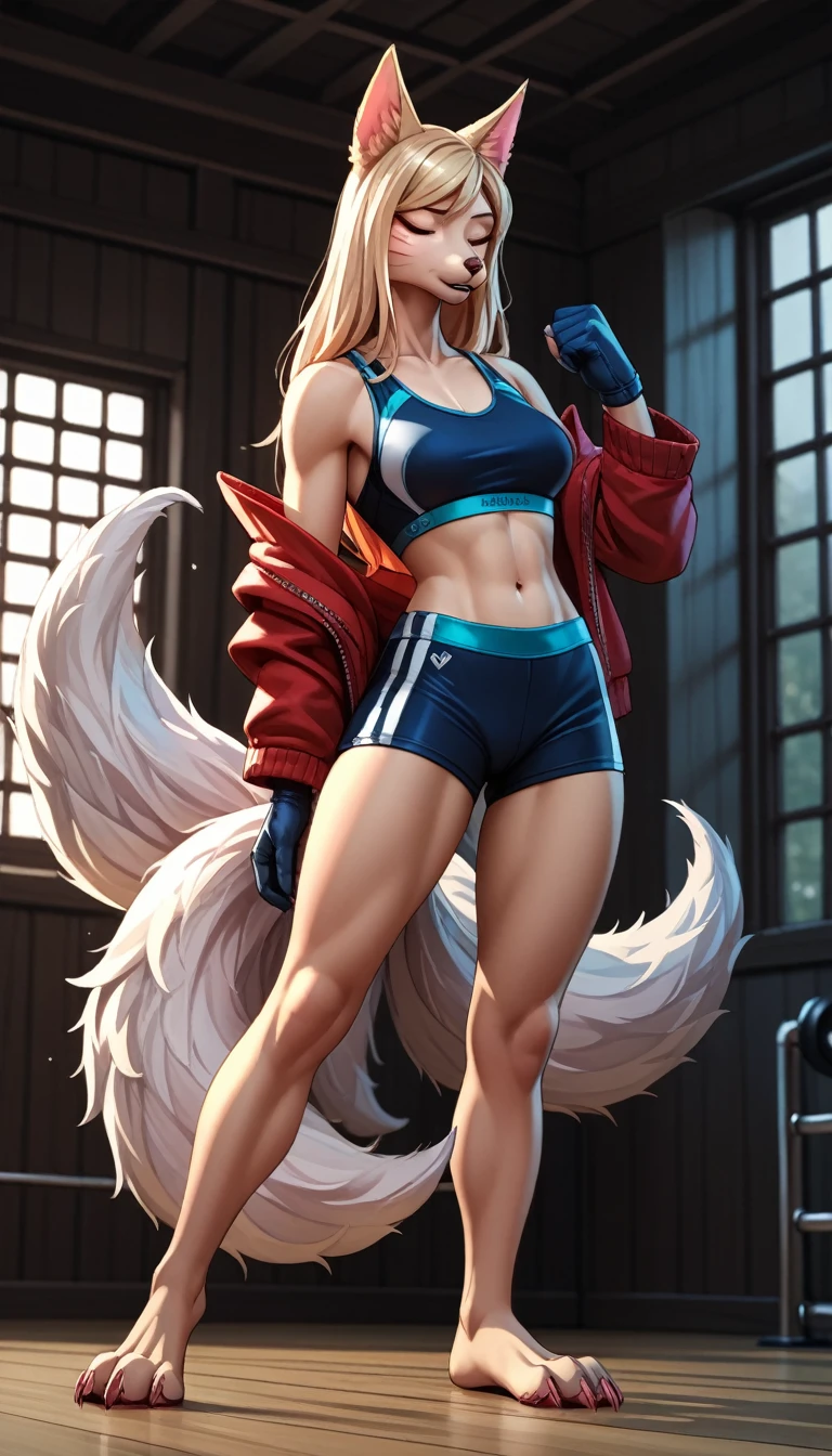 Duo,  score_9,score_8_up,score_7_up, source_cartoon, source_furry, ((anthro furry wolf girl, cammy from street fighter as an Anthro furry wolf girl, blonde furry body, furry arms and hands, bare arms, wolf tail and ears)), naked:1.3, pov, pov blowjob, indoors