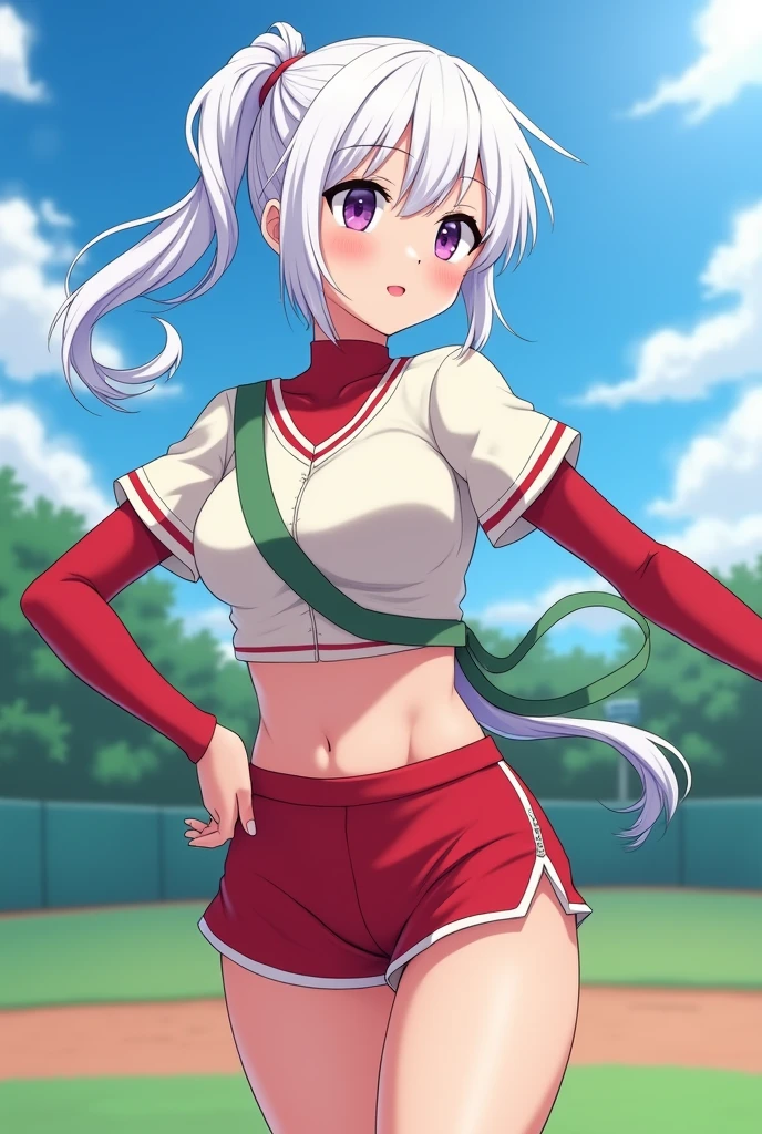 konpaku youmu、beautiful countenance、embarrassed from、white hair、Highlights in the eyes、petite body type、(track uniforms)