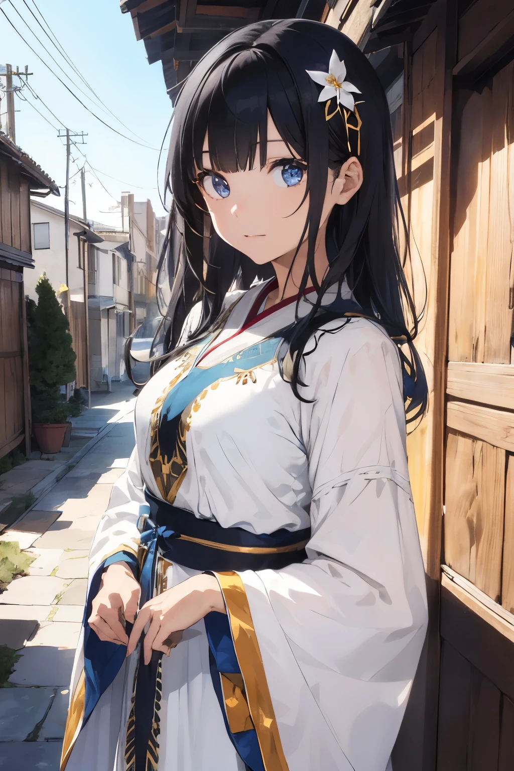 Miyauchi Kazuho,
Depicts only one woman,
Golden Hair,Wet hair texture,water droplets dripping from hair,
(long hair.05),Ashime,Loose and fluffy perm,
((Black Rose))Hair Accessories,Purple Necklace,
Natural skin texture,Big ,Narrow waist,Bring both arms together,
Slightly muscular body,
((((Black one piece dress)))),
Black scarf,
(((Black transparent jacket))),
Golden crown,
Neuschwanstein Castle,sit,
4:50pm,sunset,board a ship,
Slightly larger breasts,expression(Puzzled),Hall々and attitude,Closed Mouth,
blush,from the front,Broken posture,
Natural depiction,
Beautiful depiction,
Shiny eyes,
Healthy Body,
Natural hairstyle,
Natural body contours,
Natural facial contours,
(Five fingers)Absolute depiction,Symmetrical fingers,
Two arms,
Two legs,
Sharp eyelid depiction,
Symmetrical eyes,Symmetrical eyes,
Keep the subject in the center,Expand the upper body,
Beautiful image quality,
Delicate shades,
4K,Very detailed,
Delicate light adjustment,
Delicate contour drawing,
Does not depict nipples,