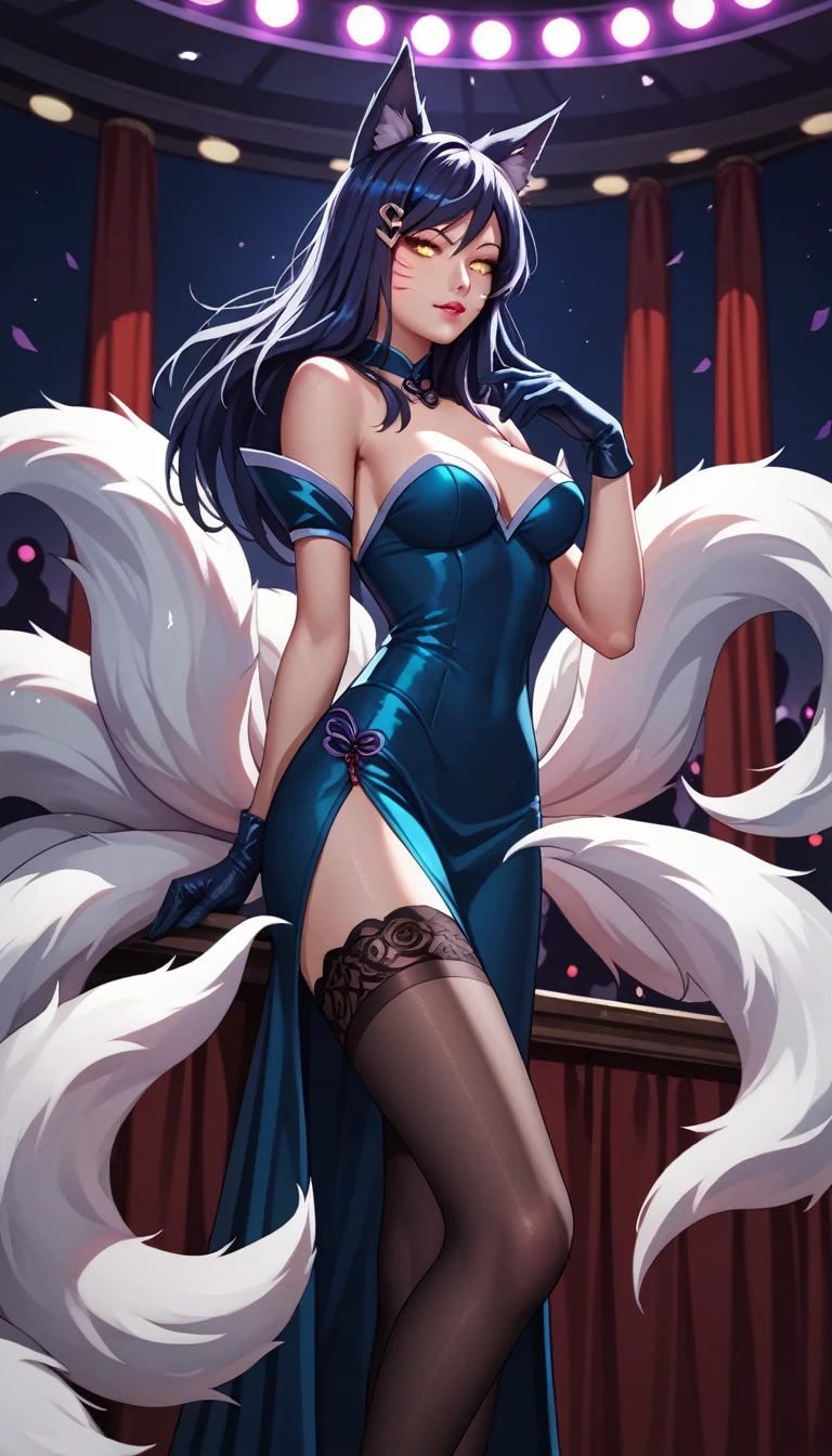 Solo, score_9, score_8_up, score_7_up, source_furry, Kat, Anthro furry pony girl, mlp, my_little_pony, (Rarity), unicorn, tall body, hourglass figure, adult female, blue eyes, silver fur, purple hair with pony tail, (striped tail), pink nose, wearing elastic underwear, translucent lingerie, feet hooves, foot focus, ((hooves in sexy stockings)), she is smiling, mouth open, looking relieved, sitting on a armchair, indoors, at hall