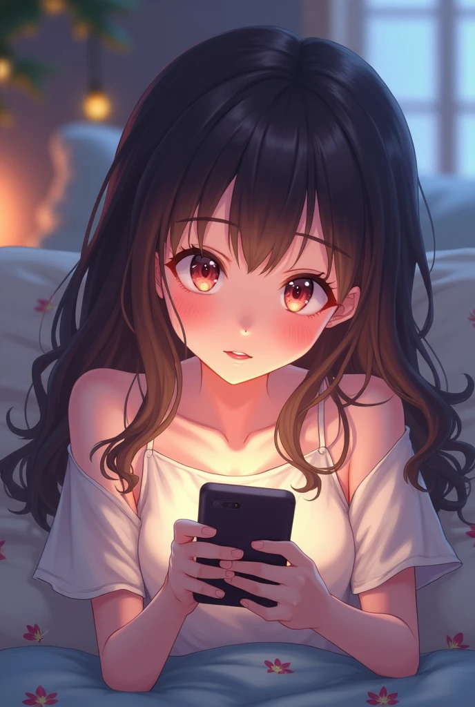 (8k, best quality, master piece: 1.2),super high resolution,1 girl, 独奏, cowboy shot ,ultra-detailed face, Selfie、Reflection in the mirror、Bunny girl、、Ash、Private room、bed、Midnight、Out of the window、Starry Sky、wariza, hand between legs, Collarbone, Ecstatic expression