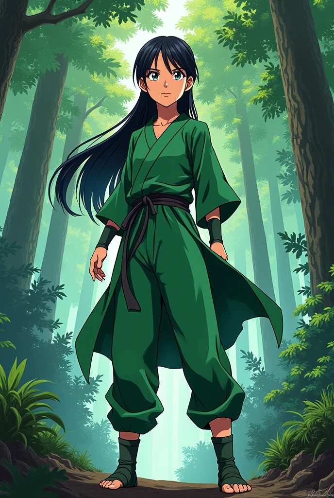 amara from Ninja hattori in green ninja dress