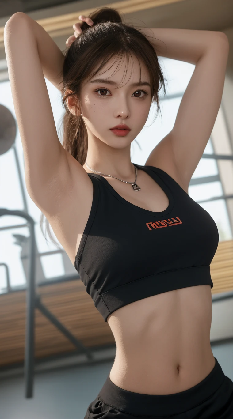masterpiece, Highest quality, Pixiv, Cool girl, The best sports girl, basketball, Popular characters, Baseball cap, Stylish sunglasses, Cute bra and panties, Dark brown hair, Curly Hair, Blunt bangs, Straight bangs, Colored contact lenses eyes, Gal, Improve、Heavy Big 、