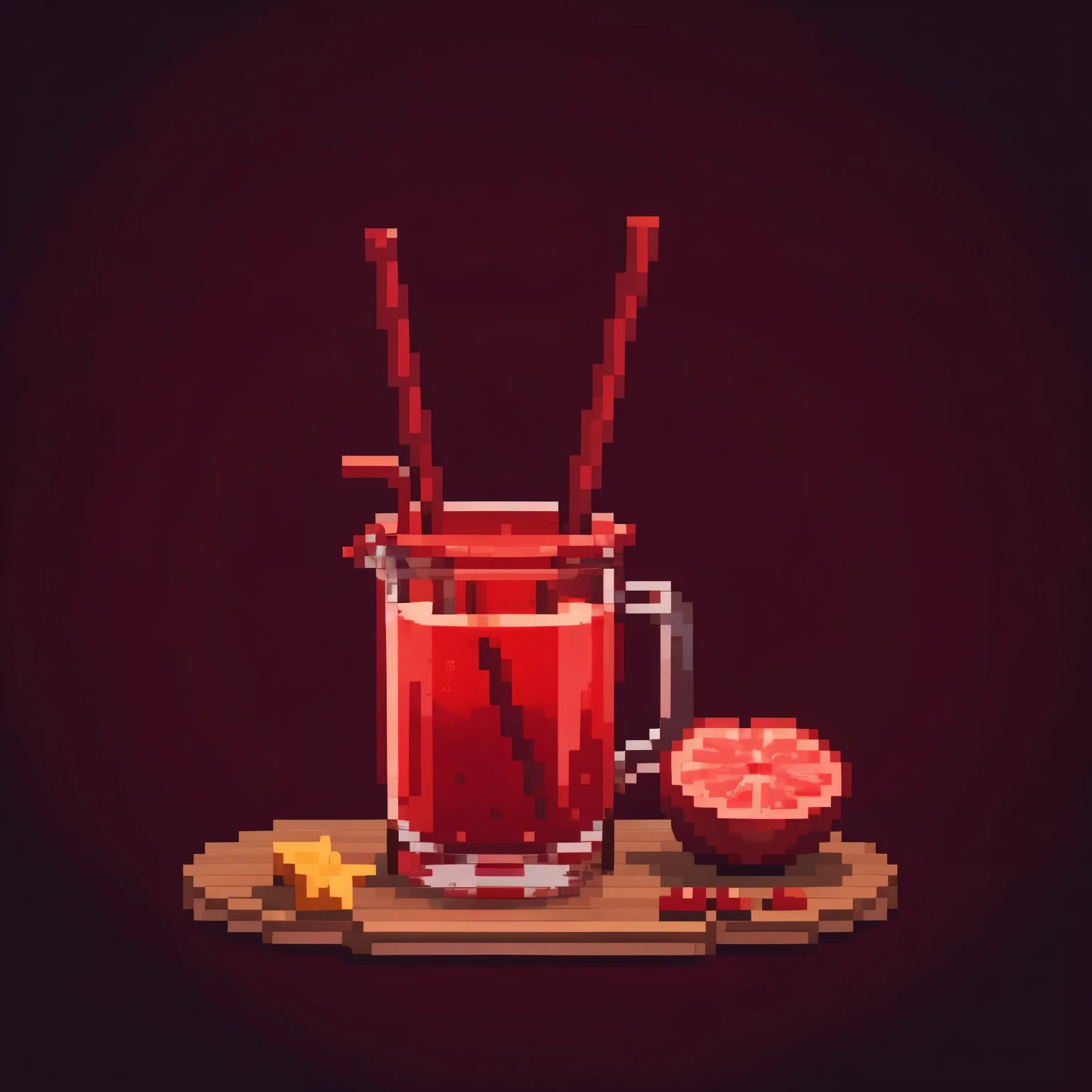 A red potion without background.