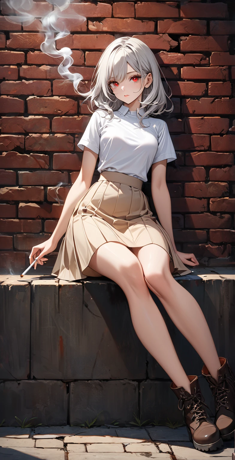 1 girl,no panties,looking at viewer,air lifting skirt,?????,