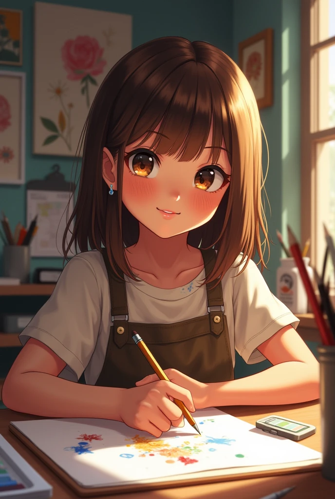 Girl, Classroom, Summer, Perfect quality, clear focus (clutter - home: 0.8), (masterpiece: 1.2) (Realistic: 1.2) (Bokeh) (Best quality) (Detailed skin: 1.3) (Intricate details) (8K) (Detail Eyes) (Sharp Focus), (Happy)