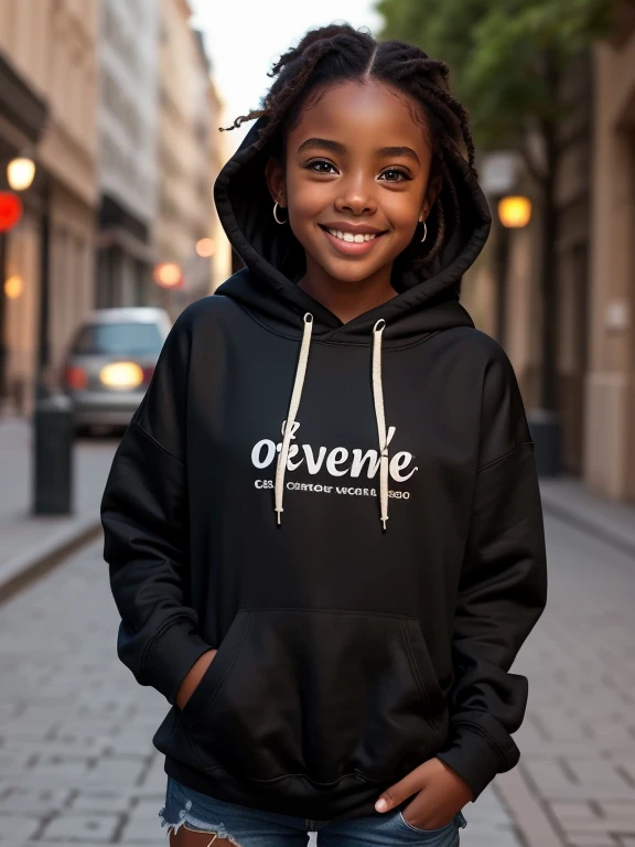 eleonora girl, ebony, african, smile size, oversize hoodie