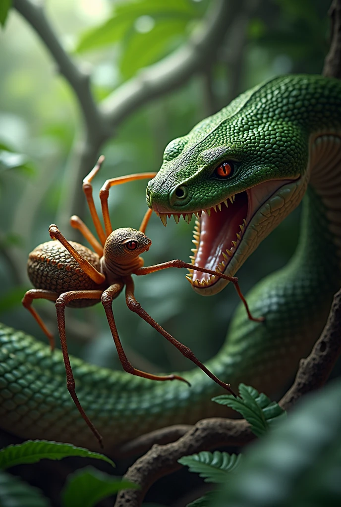 Cockroaches fighting anacondas