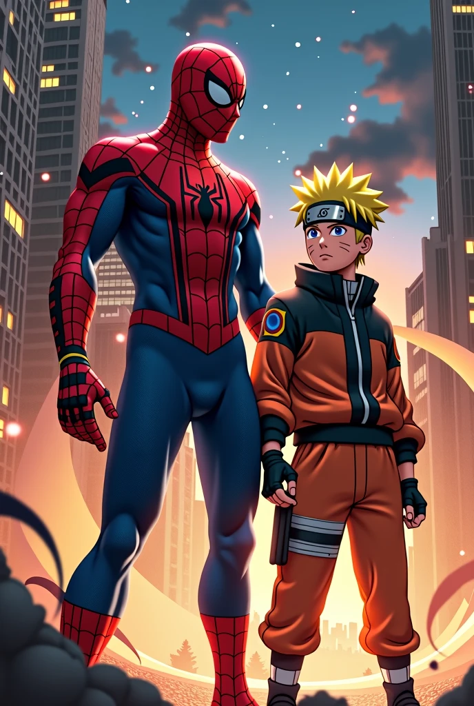 Make Naruto, doctor doom, Iron Man and Spiderman going to meet Stan Lee
