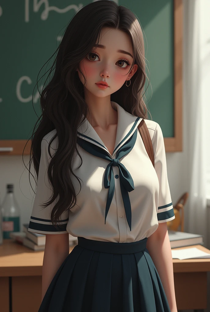(Girl sitting on train seat)、Best quality work,Actual work,Ultra Premium Graphics,8K HD CG works,High quality graphics,High-definition CG works,10x pixels,Extremely fine detail:1.1,Advanced Technical Details:1.1 Photorealistic,Indoor lighting effects:1.5,Natural light:1.5. Light effects(virtual Light effects:1.8),Long silver hair((Eyes closed)), Thin eyebrows,High nose, Nice red lips, Rose Cheeks, A face with subtle makeup , Cute face, perfectly balanced face,(girl in school uniform),A light-toned foundation enhances the clarity of your skin.,((High school girl on the train door))、((Wet white blazer)),((Translucent wet white blouse、Red bow tie、Dark blue checked skirt)).((Well good)) 40k, photograph, Tabletop, highest quality, Rainy background, ((1 Gorgeous wet light haired girl with beautiful eyes, She has a beautiful face and wears glasses, )). White skin, Various poses.((Medium sized breasts,:1.1)), highest quality, Tabletop, Ultra-high resolution, (Realistic:1.4), RAWphotograph, (Perfect figure), (slim:1.3), Slim abdomen, Perfect slim figure, Dynamic Pose, (((Large :0.9))), alone, Cold light 12000K, Very detailed facial and skin texture, Fine grain, Realistic eyes, Beautiful fine grain, (Realistic Skin), Charm, 超A high resolution, surreal, Very detailed,((she's soaking wet))、(())、((Backward view)),((look back))、tsu:1.4))、(Loose and fluffy perm:1.4)、1 girl、(Light on face and chest)、(((((Underboob)))))、Lower chest、Oily skin、Are thin、 (The underside of the chest is slightly visible)、(I can see under my chest、Belly button and ribs visible)、The hips and lower abdomen are visible、Navy blue flared skirt、(Pull up your skirt)、((White thong panties are visible