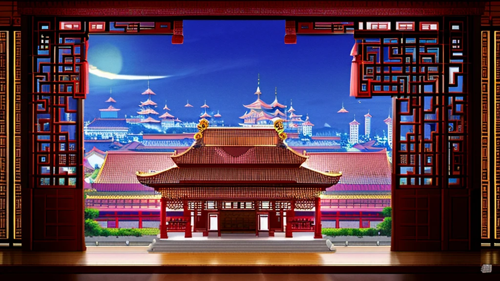 Paper-cut art,architecture,masterpiece,high quality,Very detailed,Ultra-delicate,8K,Chinese dragon concept art,lunar New Year&#39;Eve,Traditional Chinese cultural elements,Global Illumination,Stunning art style，Happy New Year，a festive atmosphere prevails.，Global Illumination，Beautiful digital artwork