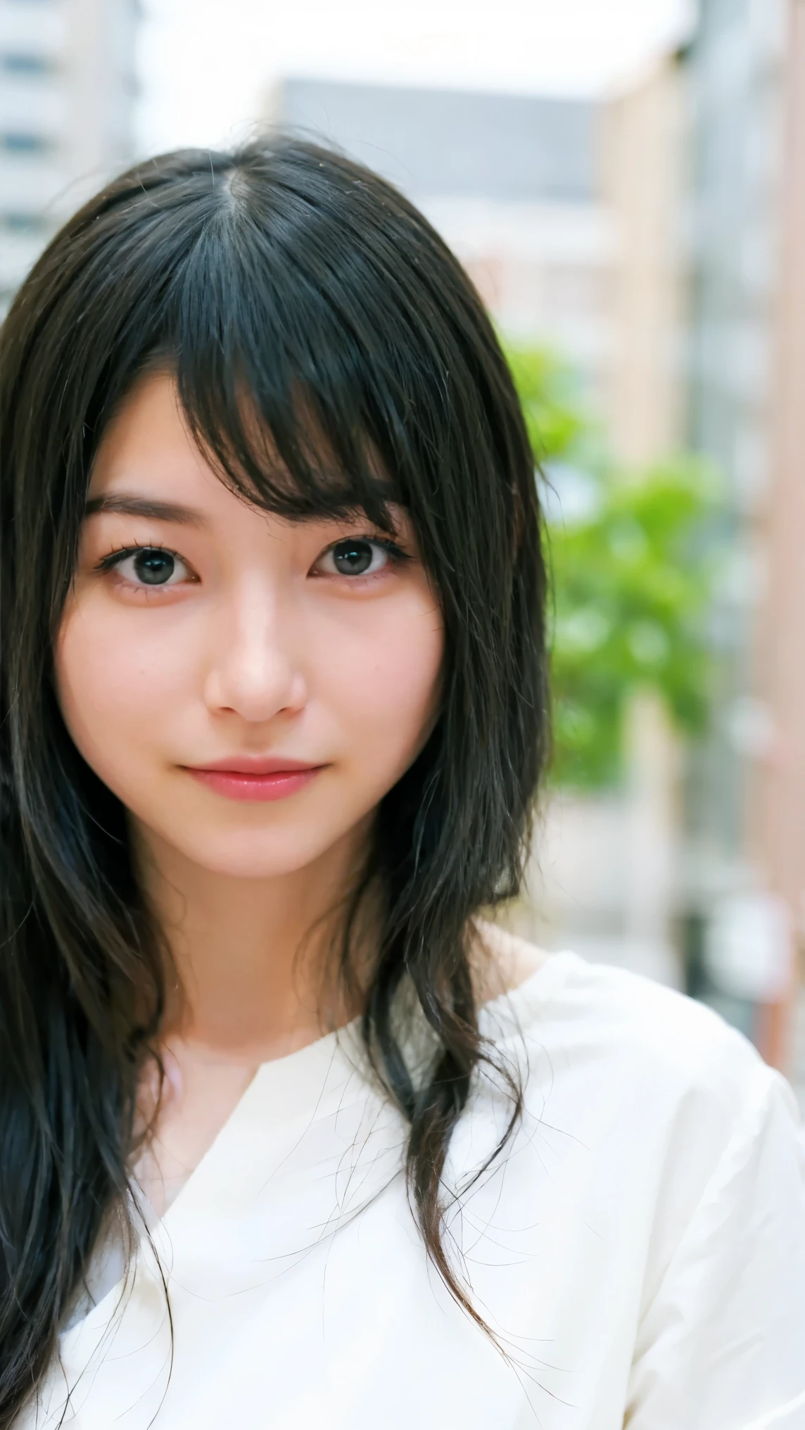 Cute Japanese Women Photos, smile:1.78, 20-year-old, Oil, One Length Hair＆Straight Hair Balm:1.55, (photo Realistic:1.4), (hyper Realistic:1.4), (Realistic:1.3), (Smoother lighting:1.05), (Improving the quality of cinema lighting:0.9), 32K, 1 person,20-year-oldの, Realistic lighting, Backlight, The light shines on your face, Ray Tracing, (Bright light:1.2), (Improvement of quality:1.4), (Highest quality Realistic textured skin:1.4), fine grain, Detailed face,(smile:0), (Emphasis on face close-up:1.3), (Enhances the beauty of skin texture:1.1),((Extremely precise and accurate anatomy:1.0)), (Enhances the beauty of skin texture:1.1), Clean and glowing skin, mesh, thin:1.2, (Realistic:1.3), Realisticなライティング, (Smoother lighting:1.05), 32K, One Japanese woman, fine grain, Detailed face, (Film Grain:1.1),(Accentuates body lines:1.1), High resolution, Natural look, Kind eyes, Improves hair quality, Delicate light and shadow, Transparent muscles, Graceful pose, Beautiful Eyes, Sharp details, Soft light reflection, Beautiful contours, Delicate skin tone, Fine hair texture,Cute Japanese Women Photos,