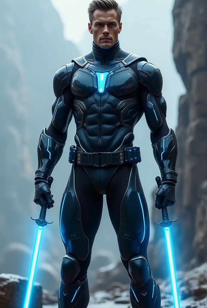 (8k, RAW photo, best quality, masterpiece:1.2), ultra detailed, official art, photo-realistic:1.37, upper body shot, DC Captain Cold, film grain, action pose