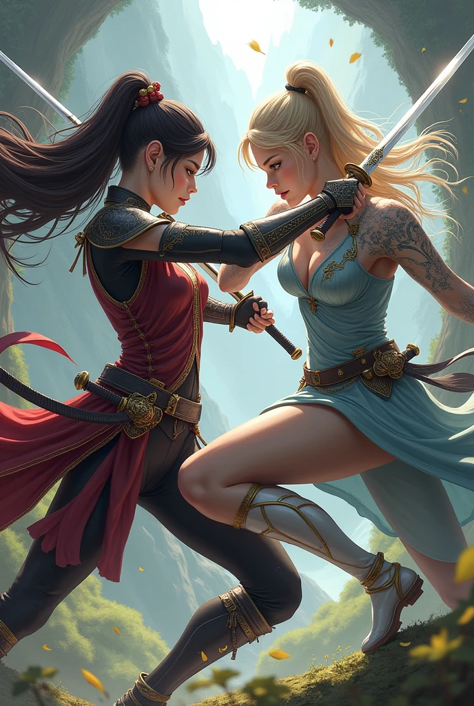 Middle Ages womens Fight sword losser