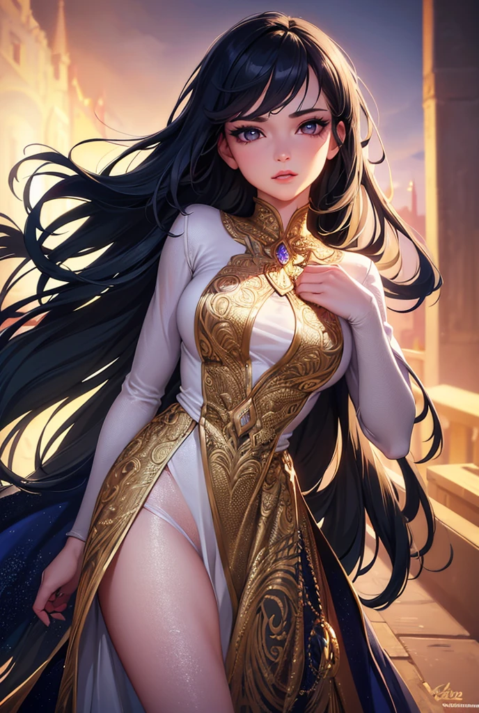 girl from ancient Egypt,1girl,((young girl,16 years old girl,young)),

(large breasts:1.5),saggy breasts,(((black hair:1.4,straight hair,long hair:1.4,colored inner hair))),(((gold_eyes:1.3))),intricate eyes,beautiful detailed eyes,symmetrical eyes,((((dark skin:1.4,lustrous skin:1.5,bright skin: 1.5,skin tanned,shiny skin,very shiny skin,shiny body)))),(spider lower abdomen,narrow waist,wide hip,bimbo body,inflated legs,thick thighs),(((detailed face))),beautiful detailed lips,

(cute,slutty,sensual,seductive look,seductive,((erotic)),opulent,sumptuous,(((nsfw)))),

revealing clothing,show skin,cleavage,(barefoot,),princess,goddess,beautiful white clothes: 1.3,fantasy,((white silk:1.3)),(robe top),((eyeshadow,egyptian makeup,eyelid makeup,gold lips,gold lipstick)),(((Transparent cloth,wet clothes,intricate outfit,embroidered outfit,ornate outfit,intricate clothes,embroidered clothes,ornate clothes))),

dynamic and seductive pose,looking at viewer,(smirk,beautiful smile),centered,scale to fit dimensions,Rule of thirds,

outdoors,egyptian imperial pillars,((imperial pillars background,egyptian imperial palace,egyptian imperial palace background,imperial pyramids in the background)),scenery,extremely scenery,(puddles everywhere,moss,moss on the background), Egypt style,Egypt imperial palace,(sunset, golden hour),

(Glossy Egyptian ornaments),highres,sharp focus,(ultra detailed,extremely detailed),(photorealistic artwork:1.37),(extremely detailed CG unity 8k wallpaper),(((vibrant colors,vibrant theme))),(intricate),(masterpiece),(best quality),artistic photography,(photography taken by sldr),(intricate background),perfect rendered face,perfect face details,realistic face,photo realistic,((intricate detail)),(((realism))),
