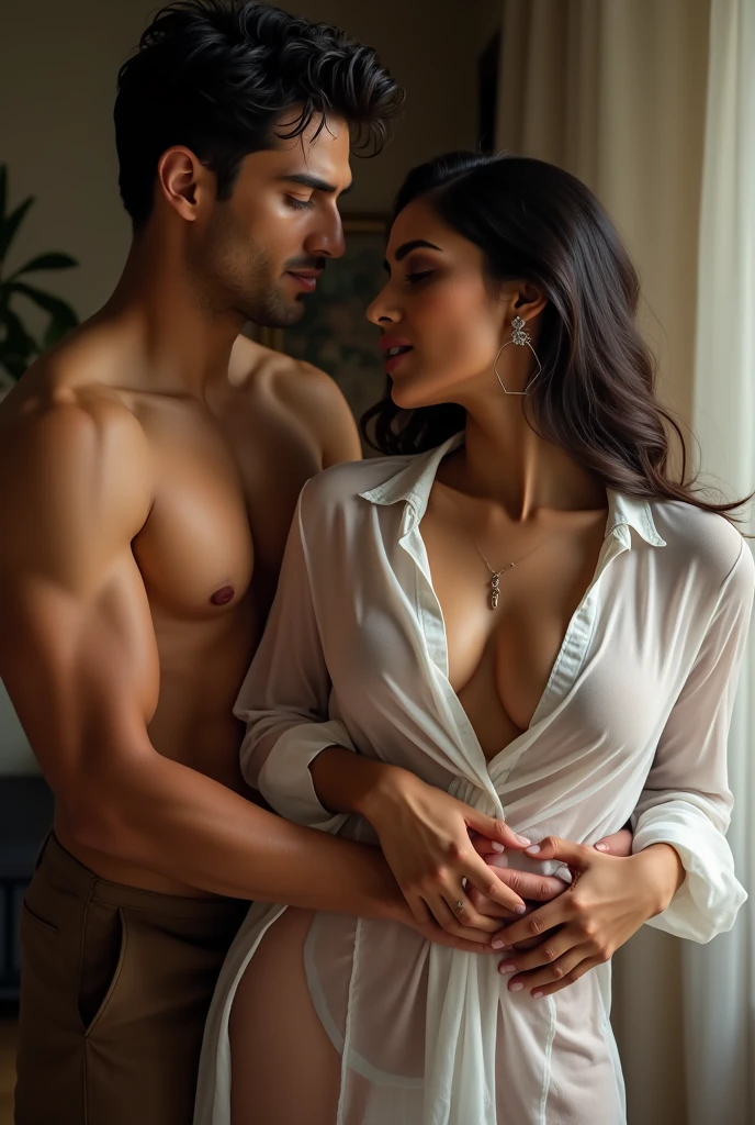 ((Masterpiece)),(realistic), (1woman,(1man),photo centered on beautiful college female and male, engaging in passionate sexual intercourse, in bathroom, (penis in vagina), she’s experiencing intense orgasm, messy brunette hair, hourglass shaped body, tan skin, perfect body, medium breasts, wearing mostly removed pink form fitting ball-gown dress , dress lifted up in the back, cleavage, stunning, sexy, breasts squeezed together)(hentai breast grab), (grabbing breasts), (groping), ((groping breasts)),((groped)), ((breasts grope)), stunning, sexy, best quality, 8K, hyper realistic, NSFW, from behind, breast press, hands on own chest, hands on own breasts, from behind, breast press, hands on own chest, hands on own breasts, covering breasts, NSFW, hyper realistic, best quality