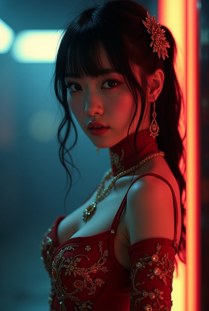 Sexy Asian woman  with cosplay