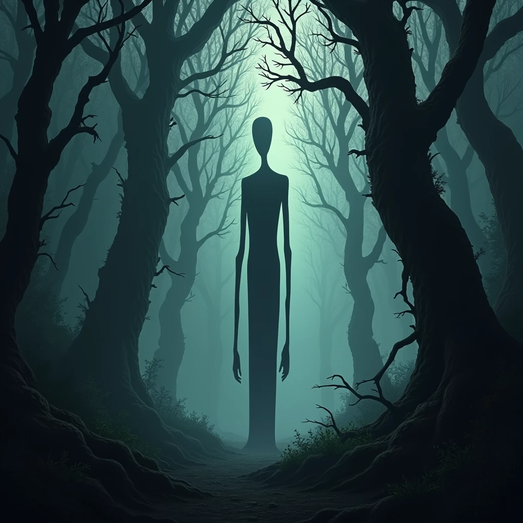 Slenderman,3d,Real,Horrible atmosphere,In the dark forest