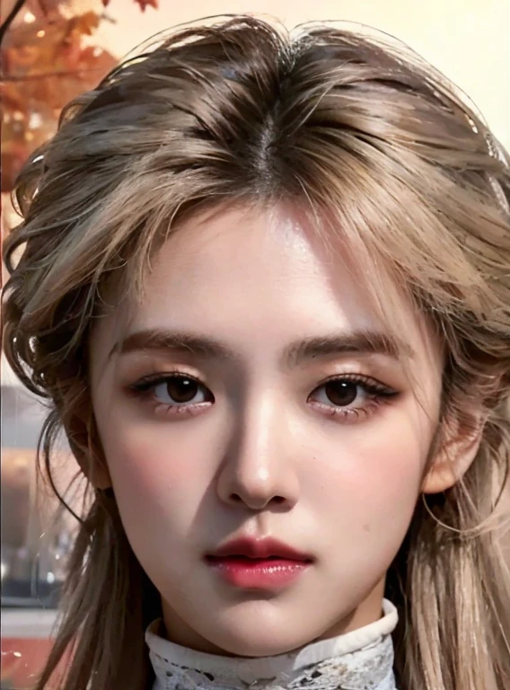 masterpiece, Highest quality, alone, One girl, Glowing Skin, Hoop Earrings, glamorous, Whimsical details, Slicked back hair, Fascinating, Shallow depth of field, Contrasting, Professional models, Facing forward, Portraiture 、((Golden hair color:1.4)),((Completely naked))、(((nsfw)))