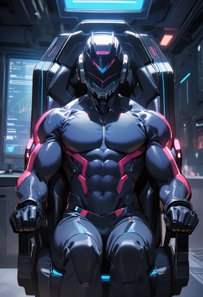 male, full body, (muscular, full nude, only Glowing cyberpunk future helmet, spread cunt, spread vagina, spout squirting, huge cum, covered semen, orgasm,) realistic, night, realistic, in room, sitting bed, spread legs,