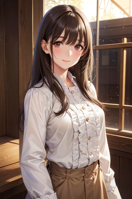 anegasaki nene、Shiny brown hair, , (Beautiful brown eyes、Sparkling eyes, Fine grain)、smile、Ultra-detailed eyes、Highly detailed face, Highly detailed eyes,Cowboy Shot、



Highest quality, masterpiece, Ultra-high resolution, (Realistic:1.4), RAW Photos, One girl,
(Highest quality:1.2), One girl, break, evening