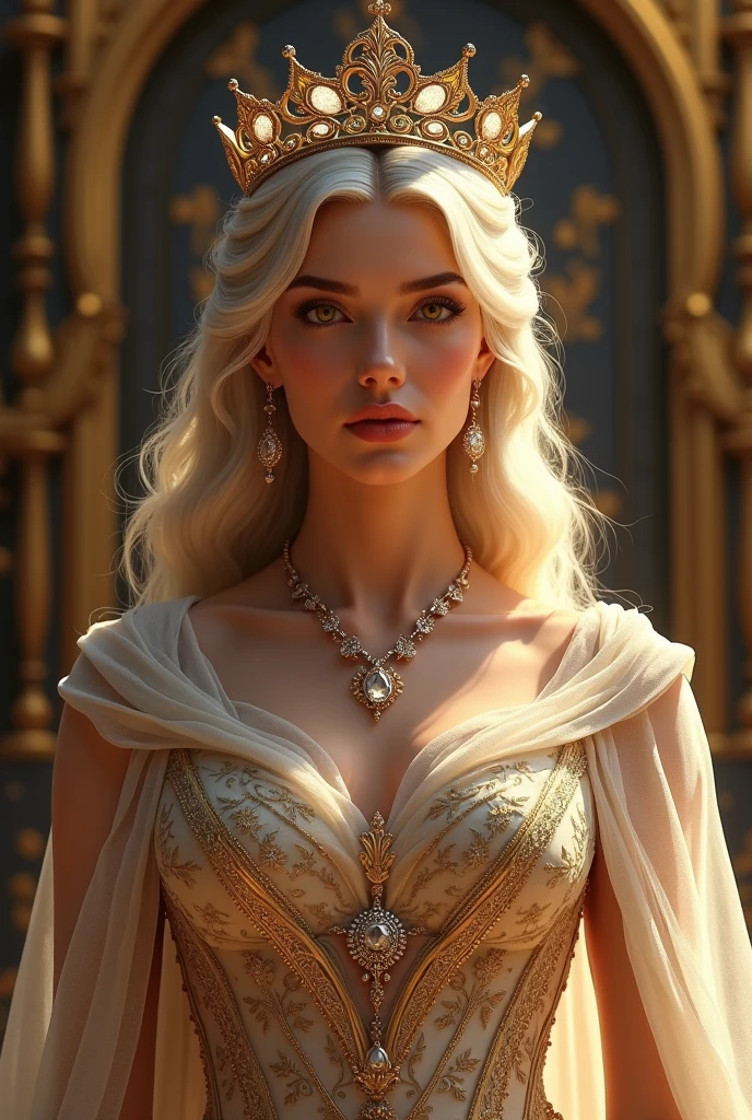 1girl, beautiful age girl, beautiful 13 year old girl, very small breasts, long wavy white hair, thin jaw, large white sash covering breasts, golden decorations, portrait, oil painting, realistic proportions, intricate, intricate details, sharp focus, beautiful female body, classical painting, outside, greek temple