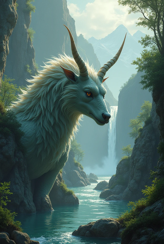 ultra-detailed, masterpiece, masterwork, high quality, best quality, hdr, (nature), nsfw, male, solo, dragon, ((nude)), (little white body minotaur), chibi, (long silver hair, yellow eyes), sitting, dynamic angle, (foreskin, perfect balls), public hair