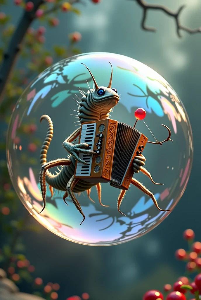 frog playing accordion