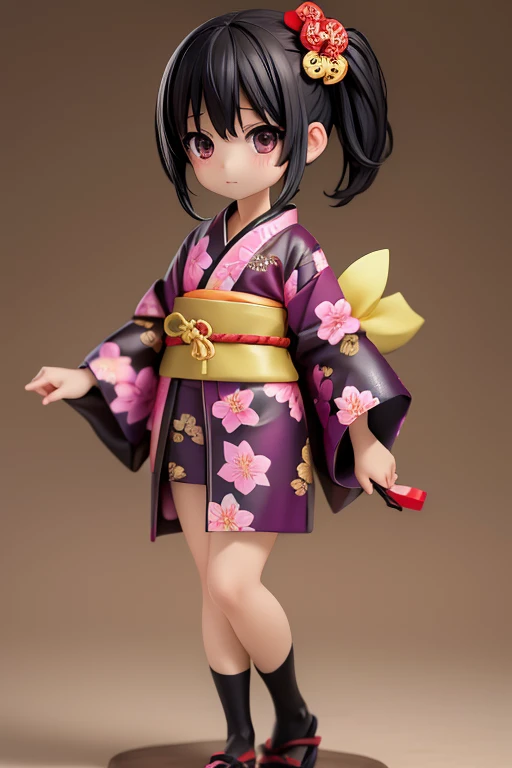 girl、Primary school students、small、Kokeshi、Zashiki-warashi、Black Hair,、boyish、Shortcuts、amountが見える、amount、kimono、kimono、whole body、Full Shot
