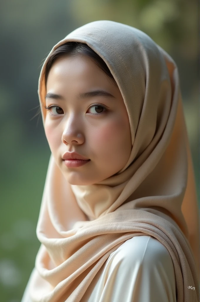 (close-up, editorial photograph of a 18 year old  Indonesian High school girl),  (white hijab), (seragamsmahijab),  (highly detailed face:1.4) (smile:0.7) (background inside dark, moody, private study:1.3) POV, by lee jeffries, nikon d850, film stock photograph ,4 kodak portra 400 ,camera f1.6 lens ,rich colors ,hyper realistic ,lifelike texture, dramatic lighting , cinestill 800,