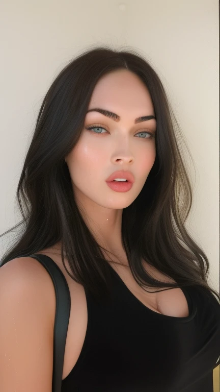  portrait megan fox, perfect face, 2000s megan fox, bella poarch, extremely beautiful face, 1, adriana lima young, young megan fox, pale-skinned persian girl, megan fox, attractive beautiful face, angelina jolie, instagram model , Close your eyes and make a lewd expression,Mouth wide open and panting,Realistic, arms up, Highest quality, Detailed face, A steam sauna with lots of steam, Detailed Background, Diffused sunlight, Written boundary depth, Bokeh,gigantic Breasts,Bust 90,nude,Drenched in sweat,Large amounts of sweat on the chest