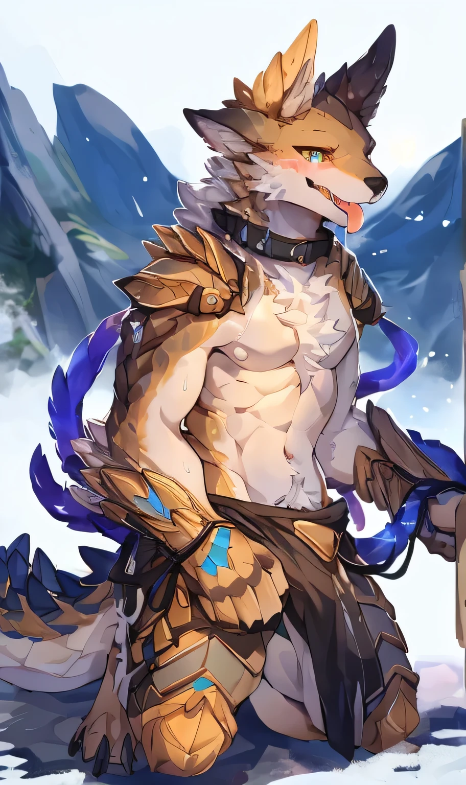 masterpiece,wolf,(body color gray:1.8),(body color white:1.3),(black gray hair:1),(forest:1.2),people,(dark blue eye:1.3),(blue ear1.8),(dark gray tail:1.8), 1 boy