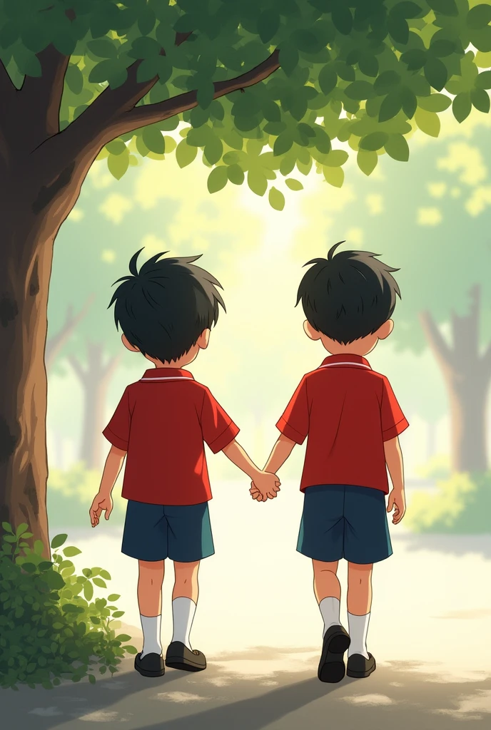 Draw a boy kissing another boy 2 skinny guys, Kissing Ng was in tears Wearing eco-friendly school clothes