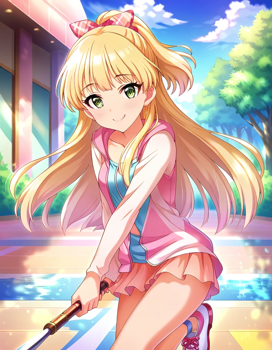 score_9, score_8_wonderful, score_7_wonderful, sauce_anime,
evaluation_Sensitive, Sexually suggestive, smile, Joyful, 
Outdoor，(Roller skating，)(naked，)Sprint，Showing off your crotch，Fluttering in the wind，
 Long Hair, blonde,   Hair Ribbon,Green Eyes, Small breasts, 
 Thighs，Spread your legs wide，Detailed eyes, Eye Reflexes,