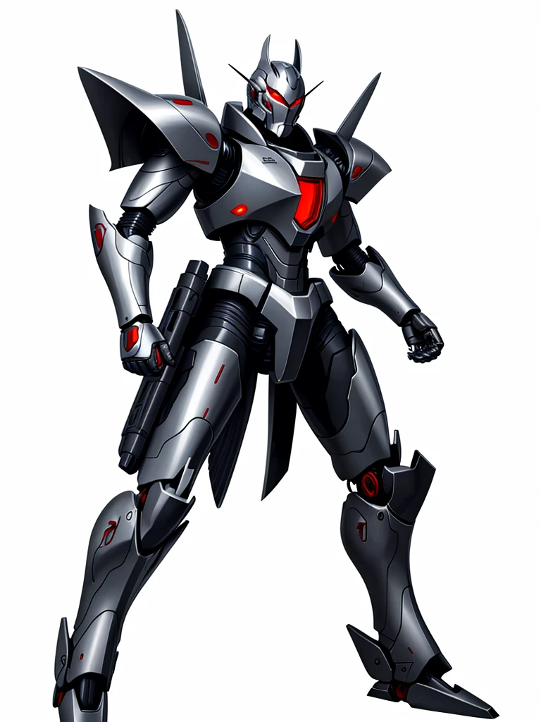 grey armor,Eyes red,high resolution, ultra HD, mecha