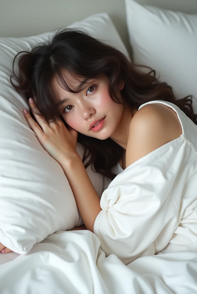 Realistic photo, 25 year old Japanese woman, nude, Lie on the bed with your legs spread, Detailed face and body, Natural light, High resolution, photoRealistic, (Highest quality,8k,High resolution,masterpiece:1.2),Very detailed,(Realistic,photoRealistic,photo-Realistic:1.37),Realistic skin texture,Beautiful eyes and lips,Beautifully detailed face,Long eyelashes,Smooth Skin,Natural body shape