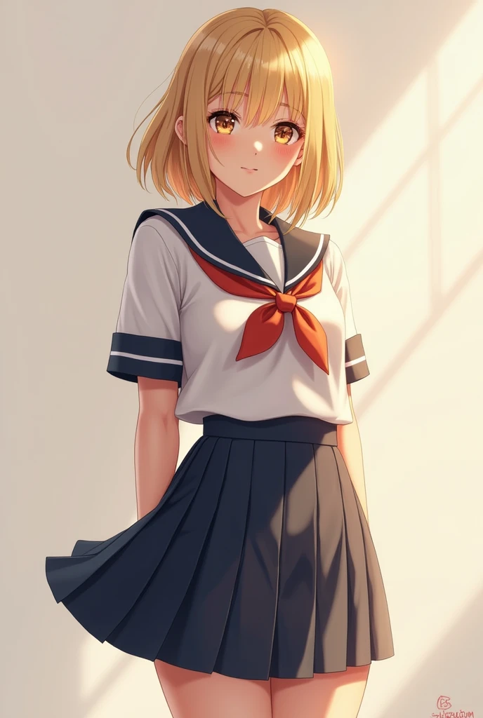 ((masterpiece, best quality;1.3)), ultra detailed, 8k unity wallpapers, CG, ray tracing, illustration, colorful, cinematic shadow, extremely detailed and beautiful background,vhd, shadering VRay,RT, 1girl, (embarrassed), teenage, petite, loli, blush, solo, blue eyes, (blush), (blonde hair), (medium hair), large breasts, slim waist, white glowing skin, highly detailed beautiful face, beautiful face, beautiful eyes, (talented Lo-Fi:1.3), sexy, lewd, (school uniform), miniskirt, air, thong, (from below), outdoors, school, close-up, glowing, glowing light, ultra detailed, scenic, atmospheric