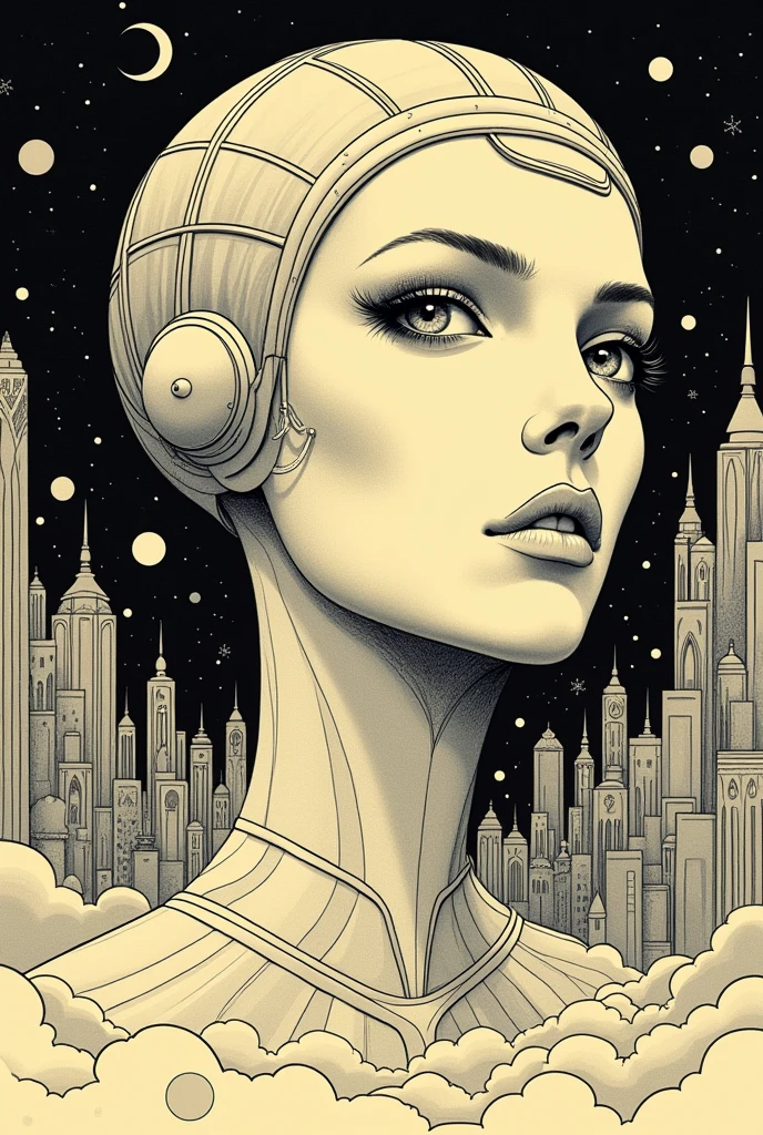 retro-futuristic aesthetics,<lora:chahua:1.2>,(ch:1.2),bird,beautiful (elven:0.7) woman,  aquamarine eyes, medium blonde sleek hair,,standing,solo,surreal,cloud,red sky,at night,pastel colors, [Milo Manara]