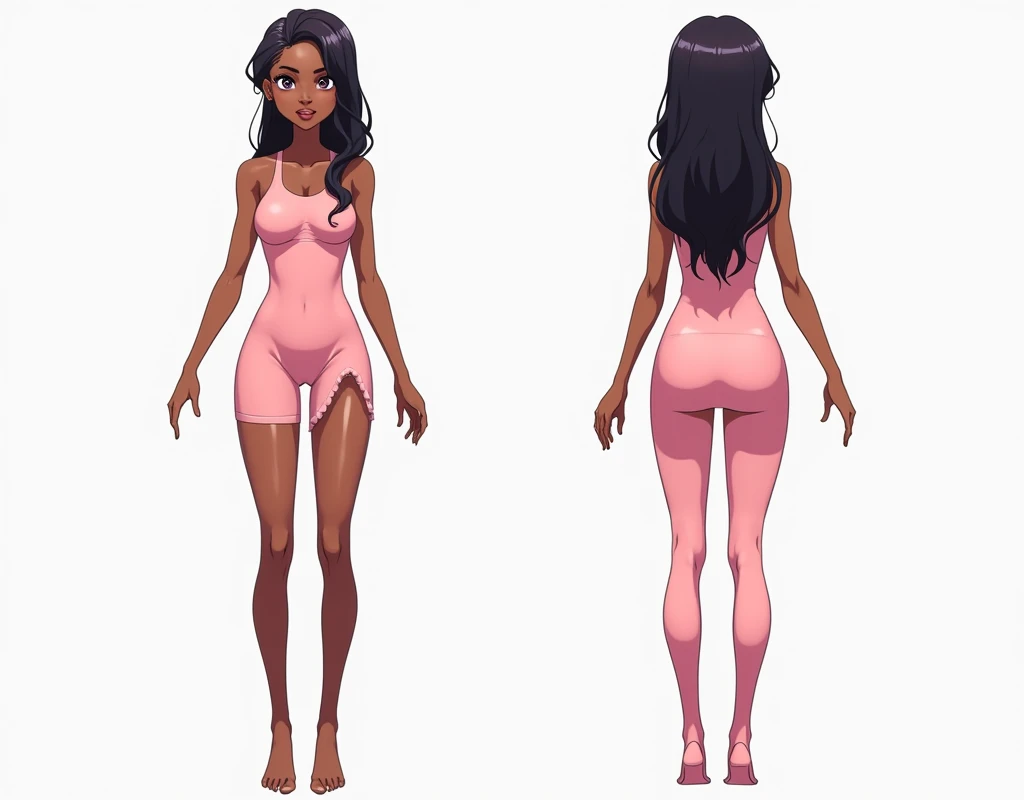 Uma mulher Moreno de uma, ,cabelo afro caindo para a frente, Rasta type but braided, com belos corpo perfeito com ,a wide thigh is beautiful a woman, com seiosos corpo perfeito, uma coxa larga, is beautiful a destination with ,vario expression , Erotic ((EArt Vista de Corpo Inteiro, plano completo, vista frontal, Vista lateral, vista traseira, de personagem, Multiple views and poses, various points of view, um personagem, corpo inteiro, personagem com menos, estilo de roupa, no mesmo Estilo de cabelo, less Type of footwear, forte )):: ((whole body view, plano completo, vista frontal, vista traseira, design de personagem, Multiple views and poses, various points of view, de um personagem, corpo inteiro,, personagem com menos, estilo de roupa, no mesmo Estilo de cabelo, less Type of footwear))::