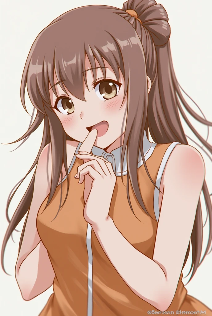 R18 illustrations、Anime-style illustration of a girl begging for a squirt from fingering, completely naked
