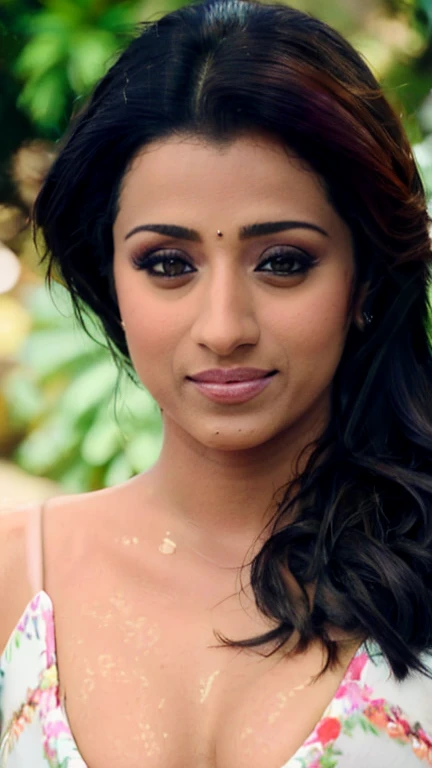 closeup body photo of trisha, HD, 4K, high resolution, bikini,trisha krishnan,trks woman,((long face)),30 year old, hindu, sexy, hindu woman,in open shirt showing cleavage and navel ,make up,happy eyes, sexy face, masterpiece, swoopimg breasts, sexy navel, happy face , sexy, exciting eyes, happy mood