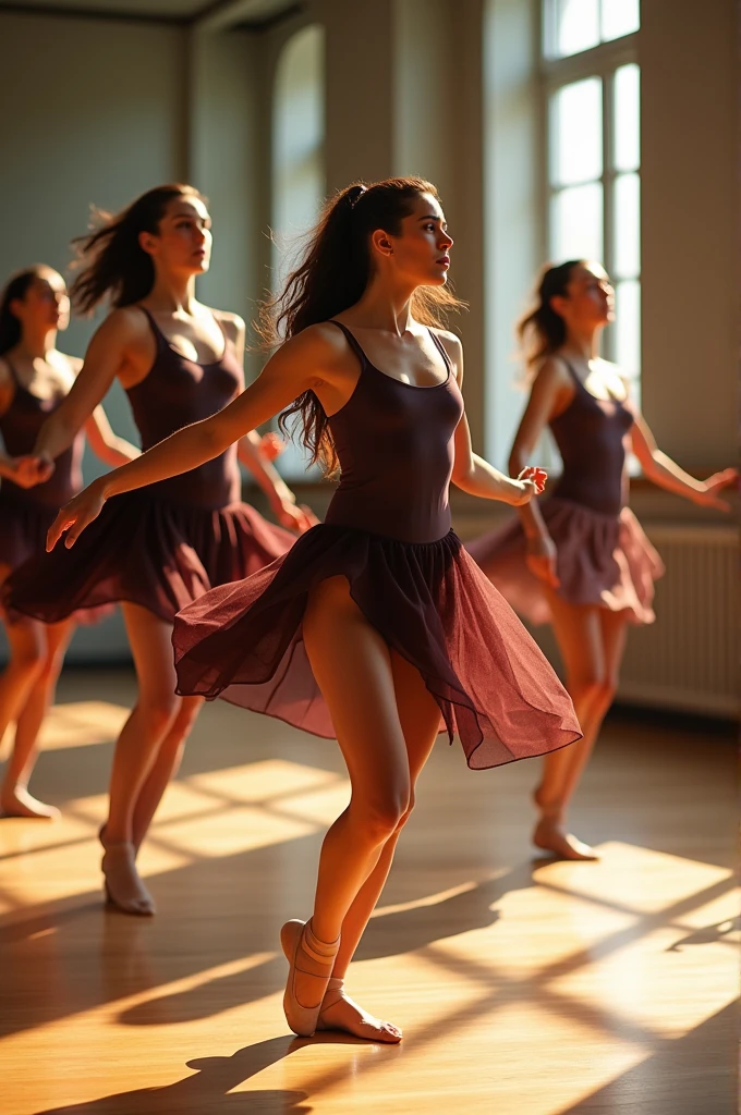 Classical Jazz Dancers at the Dance Studio, Black and White Photo